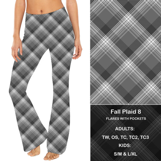 Fall Plaid 8 - Yoga Flares with Pockets