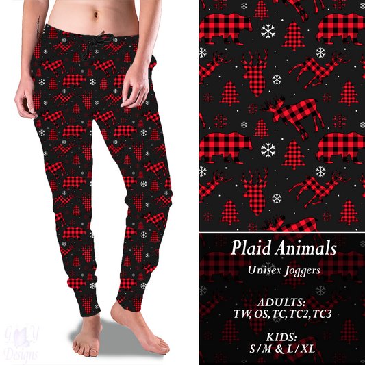 PLAID ANIMALS Joggers Preorder Closes 7/14