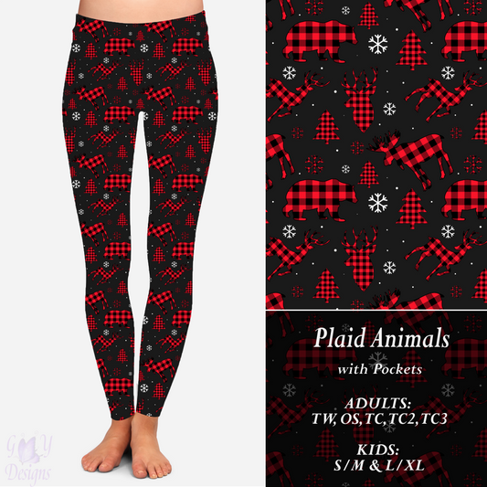 PLAID ANIMALS with Pockets Preorder Closes 7/14