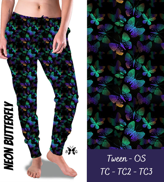 Neon Butterfly - Full Joggers