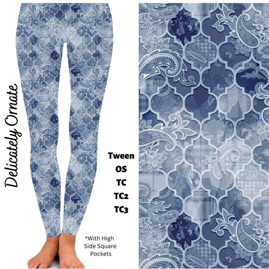 Delicately Ornate - Leggings with Pockets