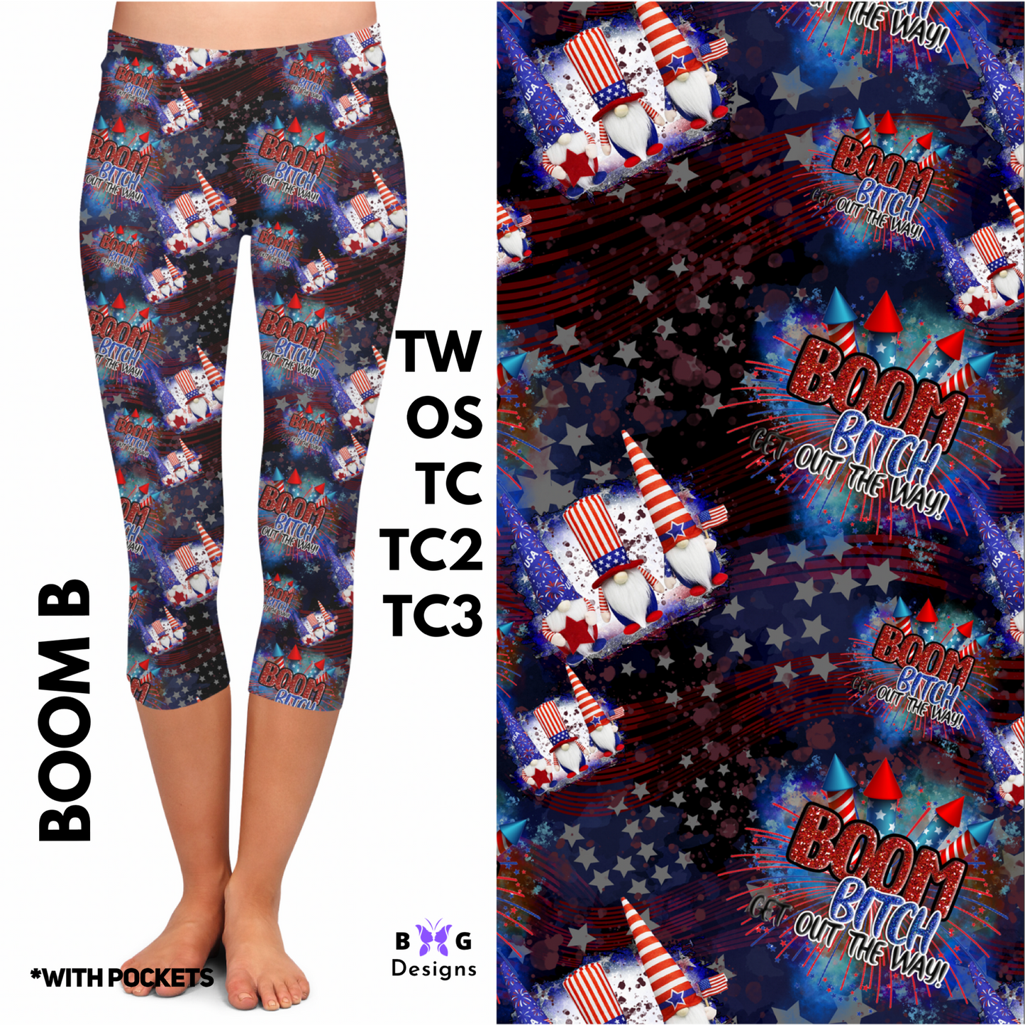 Boom B - Capri Leggings with Pockets