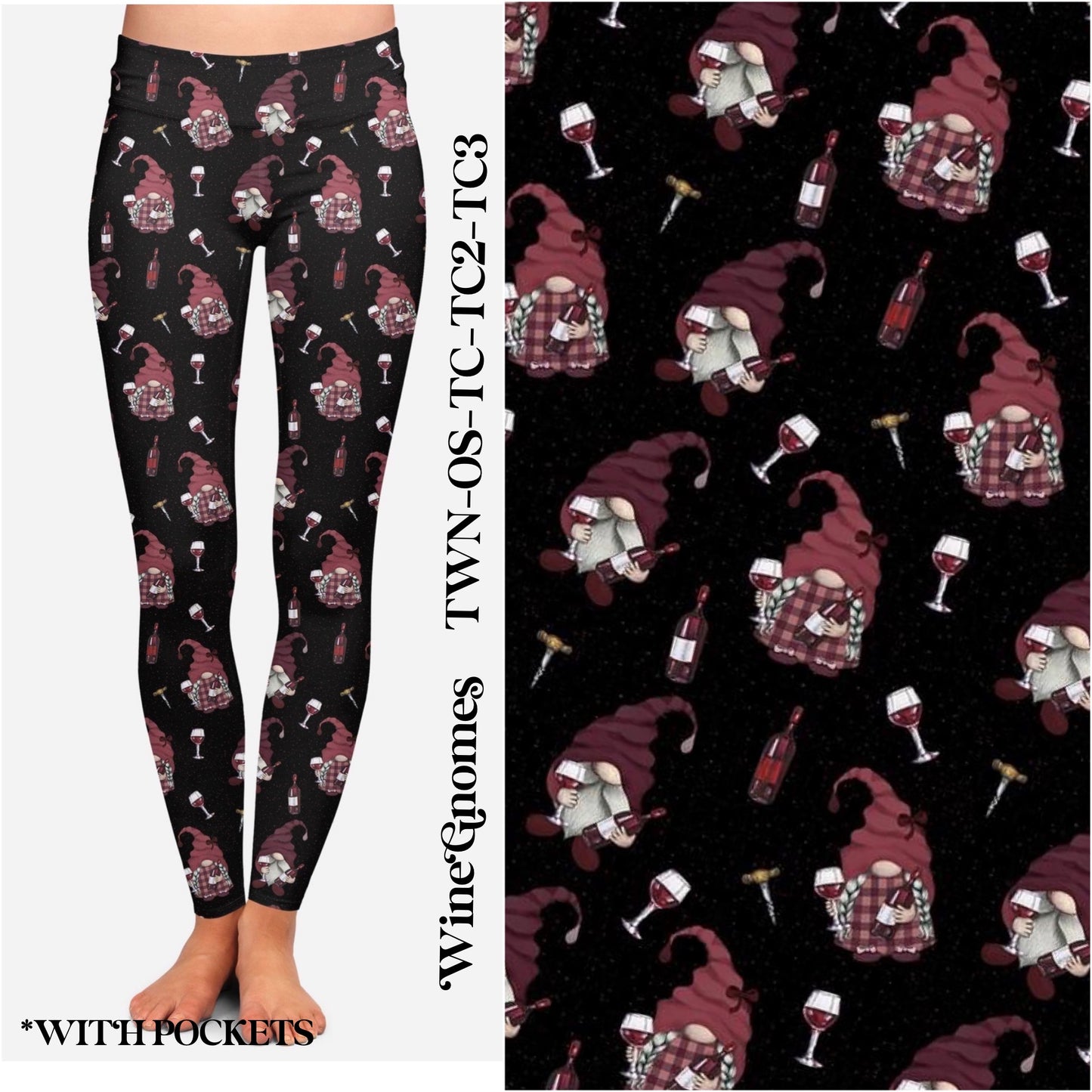 Wine Gnomes - Leggings with Pockets