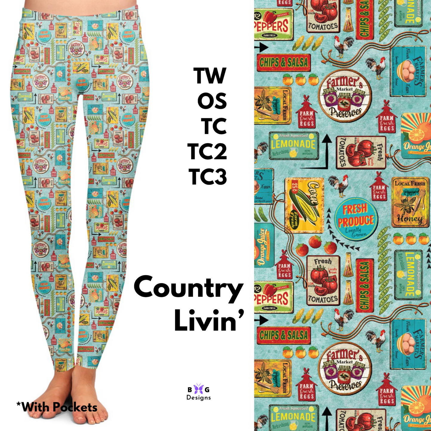 Country Livin’ - Leggings with Pockets