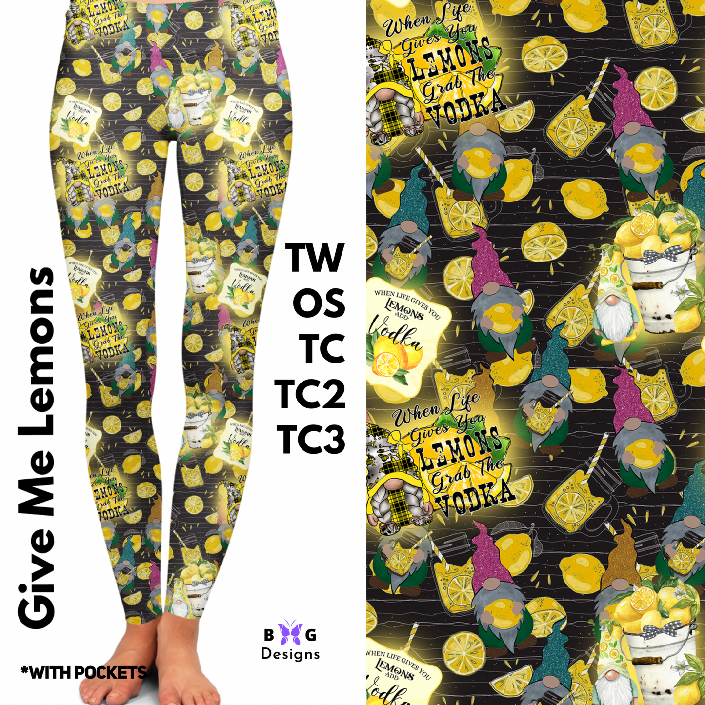 Give Me Lemons - Leggings with Pockets