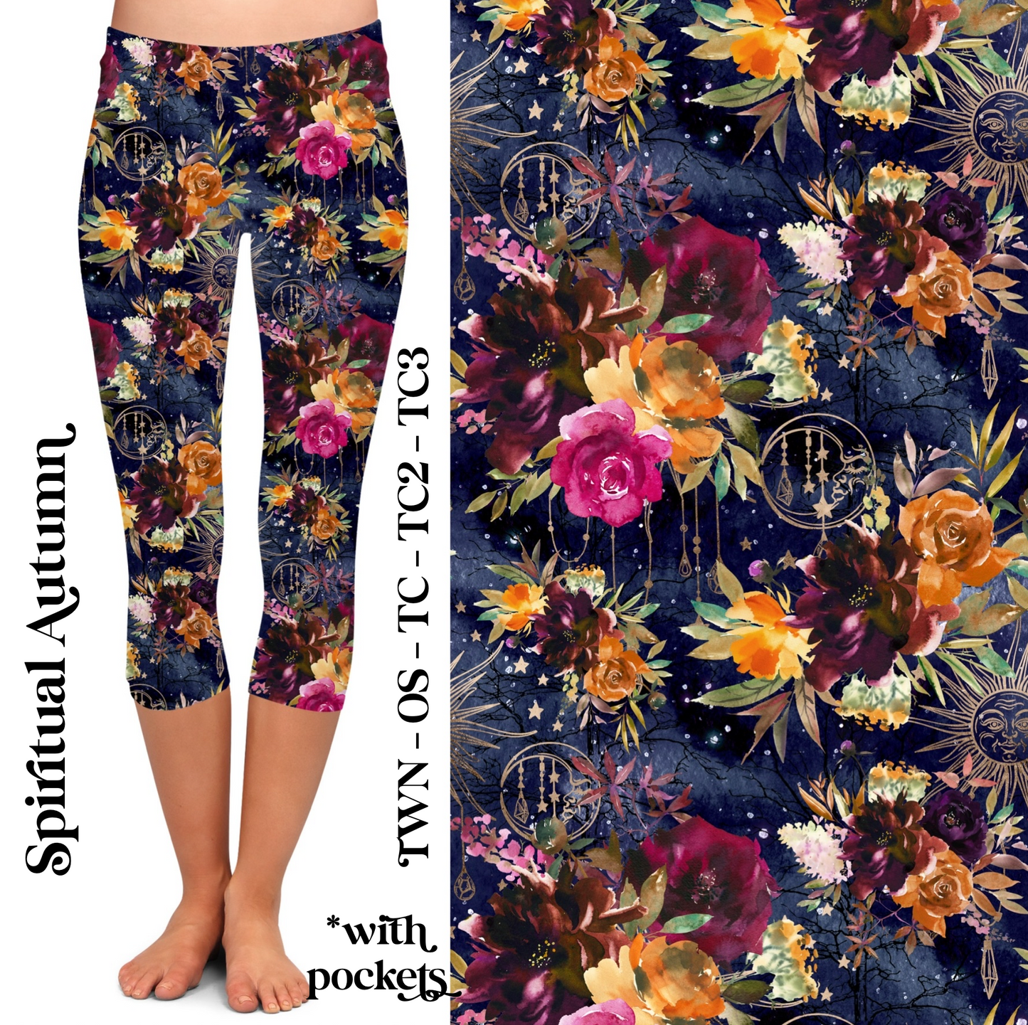 Spiritual Autumn - Leggings & Capris with Pockets