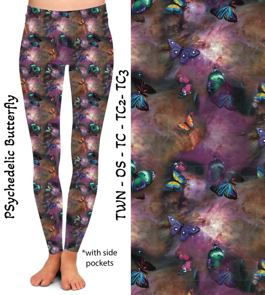 Psychedelic Butterfly Legging with Pockets