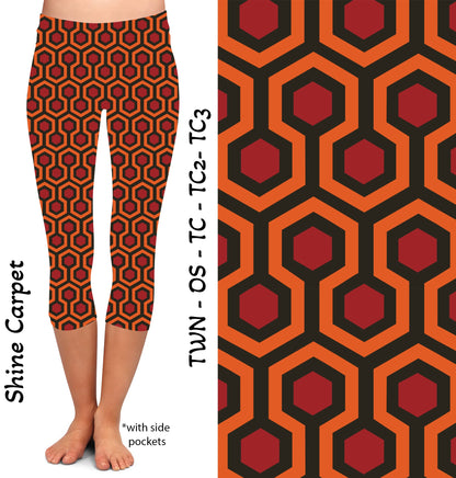 Shine Carpet Legging & Capris with Pockets