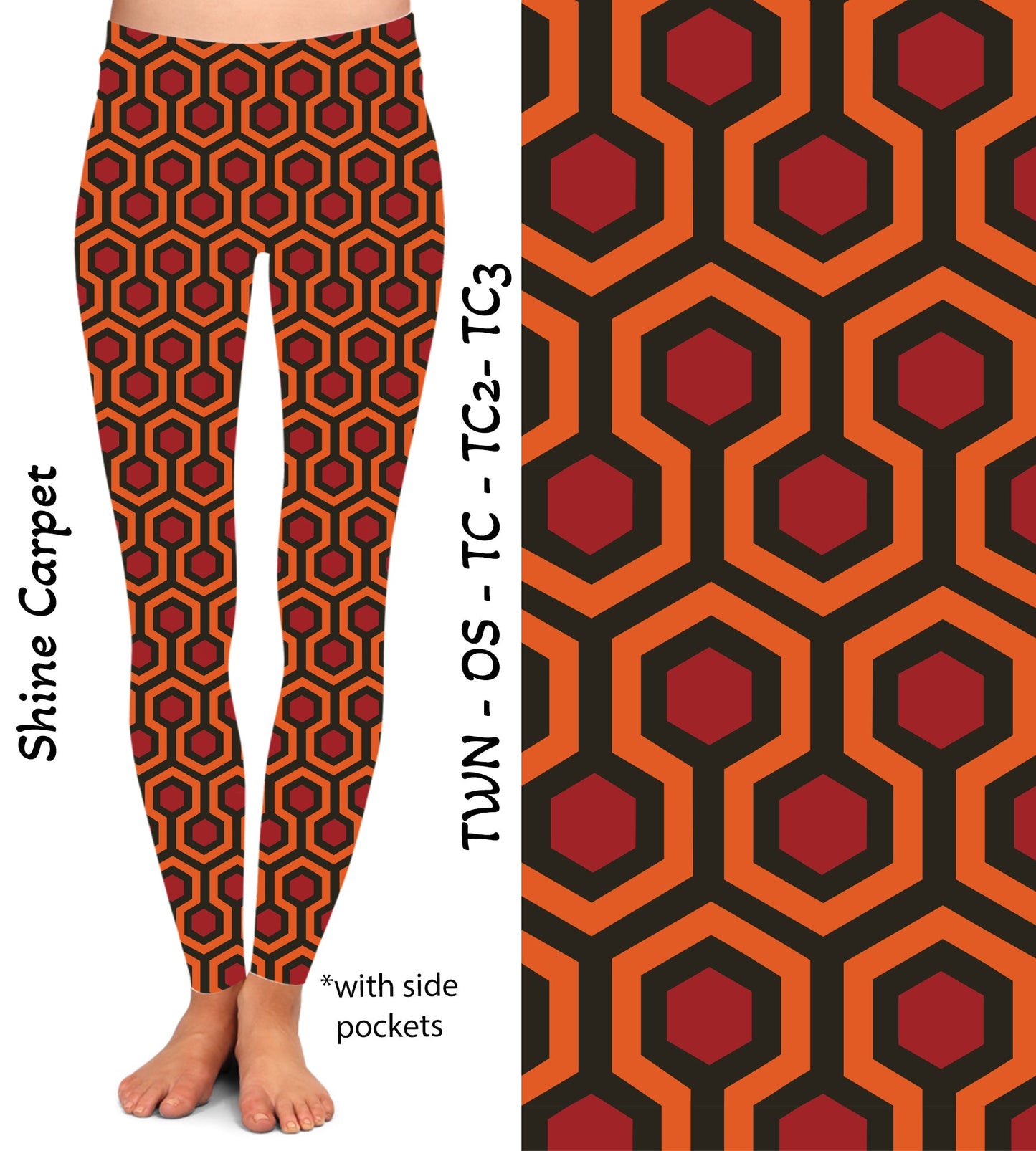 Shine Carpet Legging & Capris with Pockets